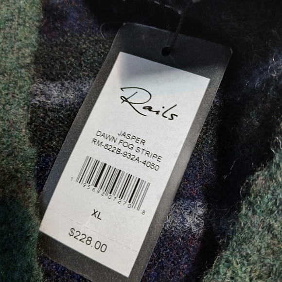 Rails Jasper Dawn Fog Stripe Cardigan NWT XL $228 Wool Preppy Academia - Picture 4 of 15